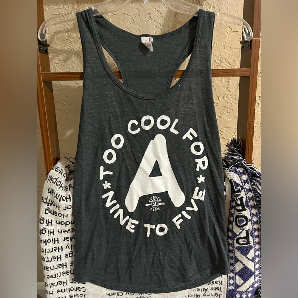 Grey & white tank